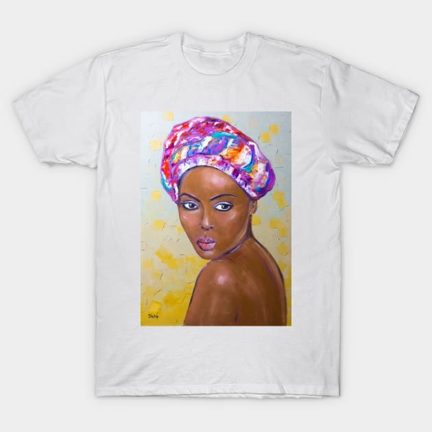 Beautiful girl in an ethnic headdress T-Shirt by NataliaShchip